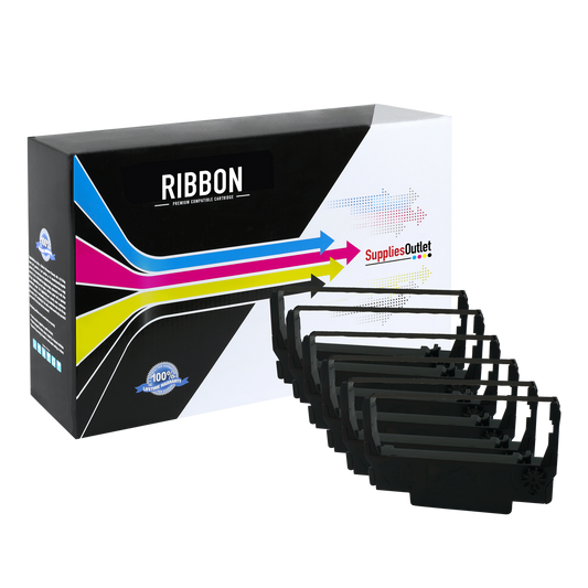 Compatible Epson ERC-30P Printer Ribbon (Purple, 6 Pack) by SuppliesOutlet