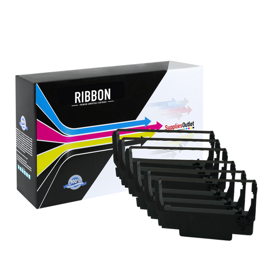 Compatible Epson ERC-30PR Printer Ribbon (Purple-Red, 6 Pack) by SuppliesOutlet