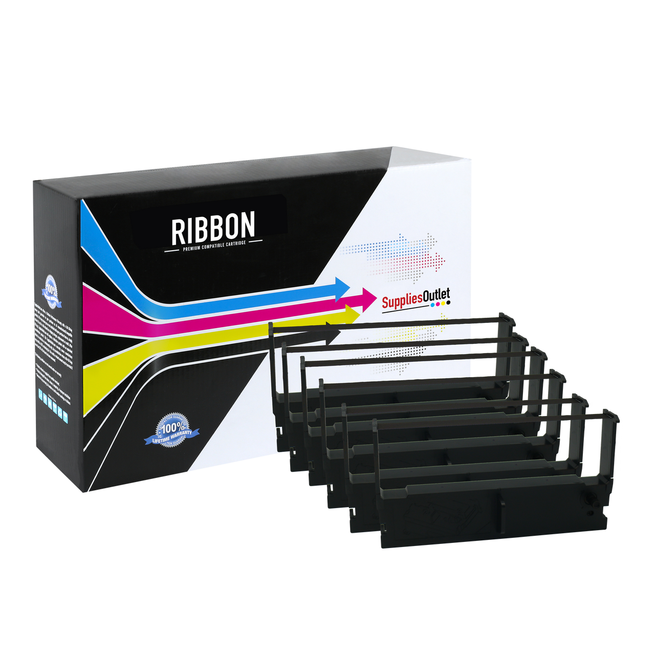 Compatible Epson ERC-35B Printer Ribbon (Black, 6 Pack) by SuppliesOutlet