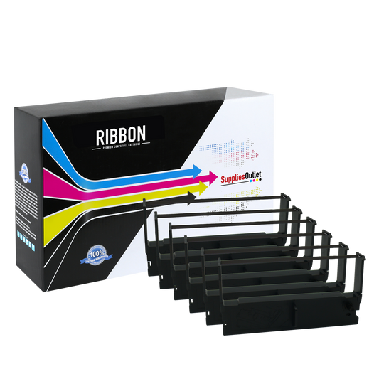 Compatible Epson ERC-35P Printer Ribbon (Purple, 6 Pack) by SuppliesOutlet
