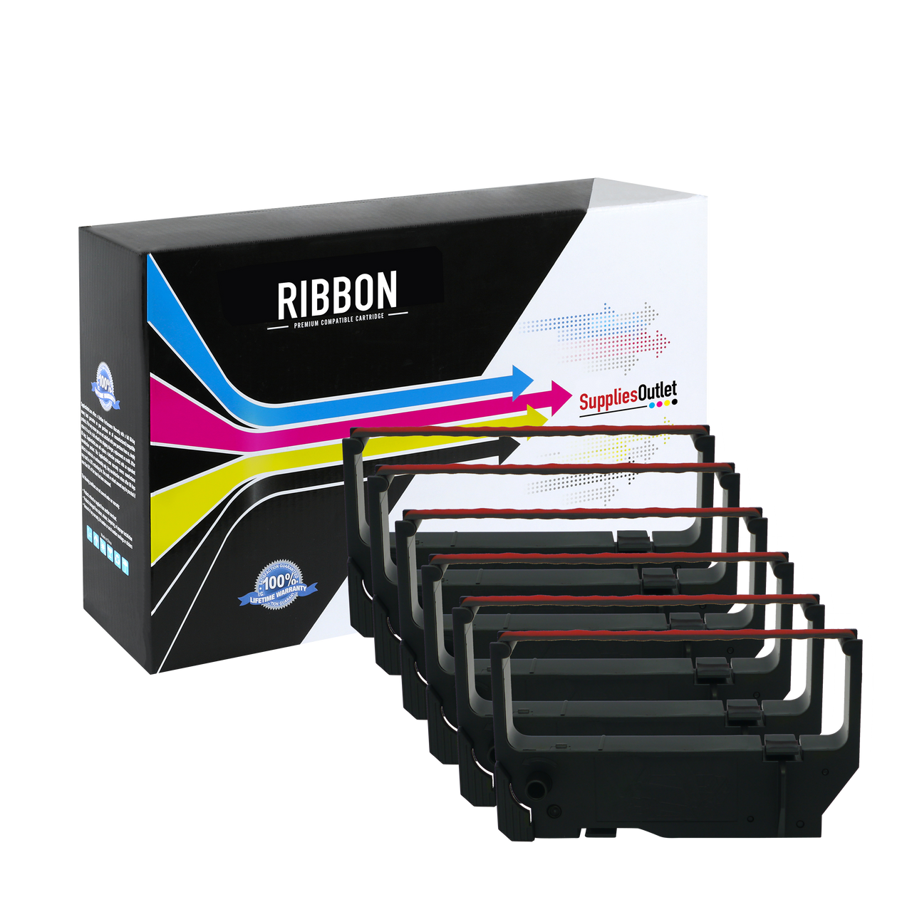 Star Compatible Ribbon SP200, ST200 (Black/Red) | Supplies Outlet LLC