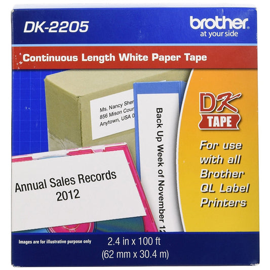 Brother DK2205 Continuous Paper Tape (White)