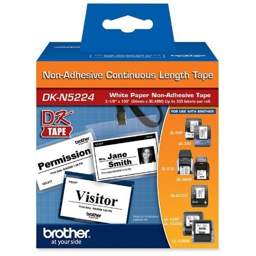 Brother DKN5224 Continuous Paper Tape (White)