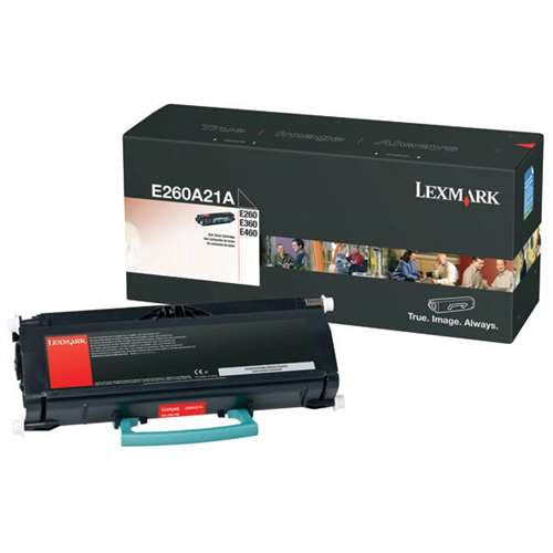 Lexmark E260A21A Toner Cartridge (Black, High Yield)