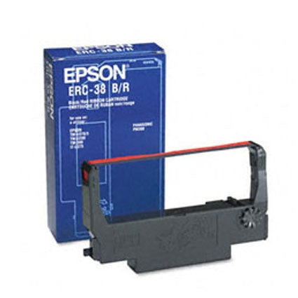 Epson ERC-38BR Printer Ribbon Cartridge (Black-Red)