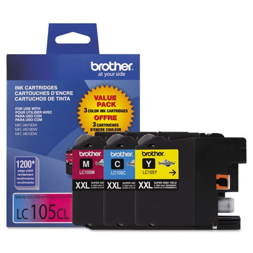 Brother LC105 Ink Cartridge (Colors, Super High Yield)
