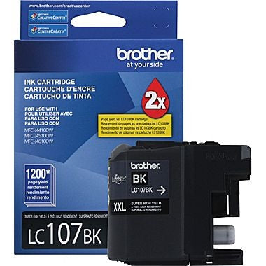 Brother LC107BK Ink Cartridge (Black, Super High Yield)