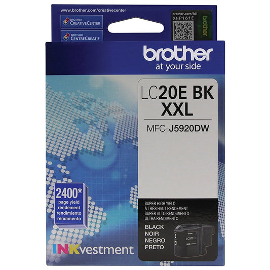 Brother LC20E Ink Cartridge (All Colors, Super High Yield)