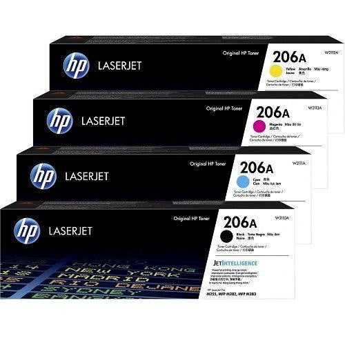HP 206A (All Colors) Toner Cartridge - Black 1,350 - Color 1,250 - Pag ...