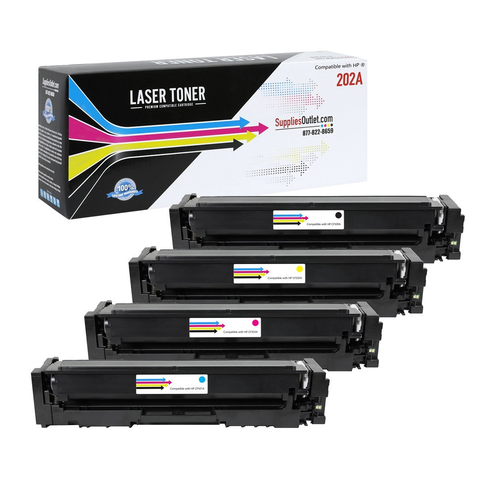 Compatible HP 202A All Colors Toner Cartridge Black 1,400 / Color