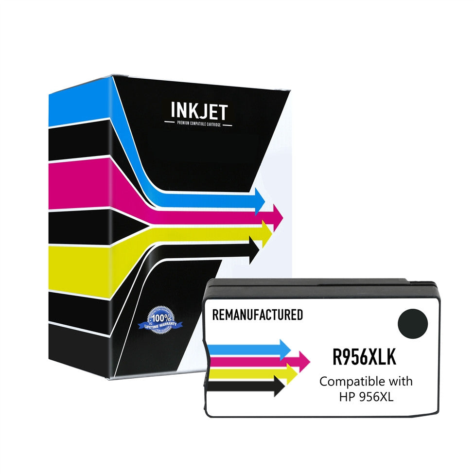 Remanufactured HP 956XL Ink Cartridge (Black, Extra High Yield)