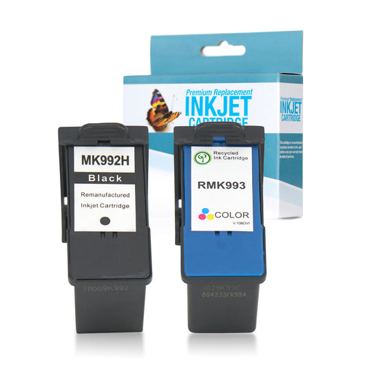 Remanufactured Dell MK992-MK993 Ink Cartridge (All Colors)