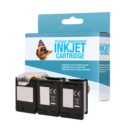 Remanufactured High Yield Black Ink Cartridge 3-Pack