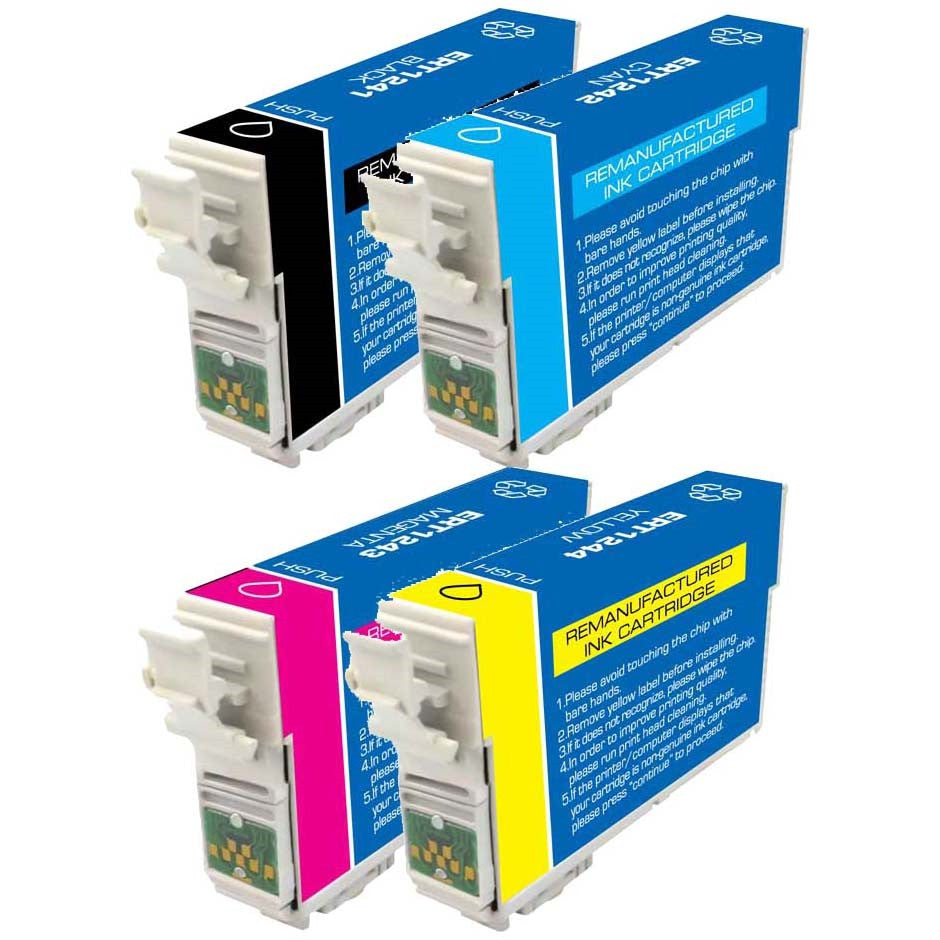 Remanufactured Epson T124 Ink Cartridge (All Colors)