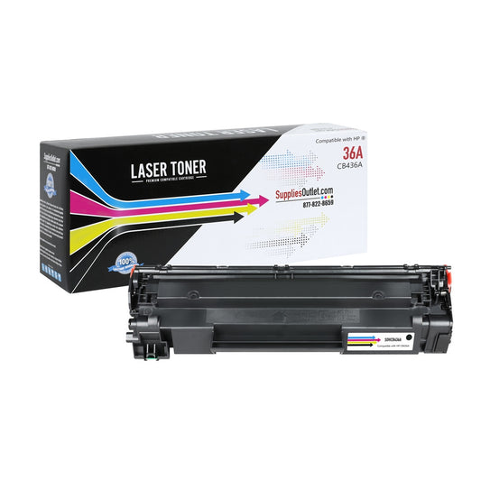 Compatible HP CB436A Black Toner Cartridge - 2,000 Page Yield