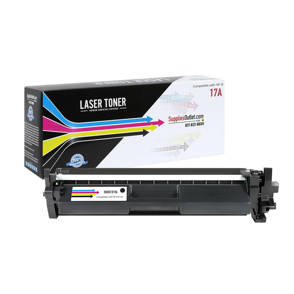 Compatible HP CF217A Black Toner Cartridge 1,600 Page Yield Supplies
