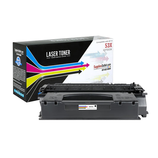 Compatible HP Q7553X Toner Cartridge (Black, High Yield) by SuppliesOutlet