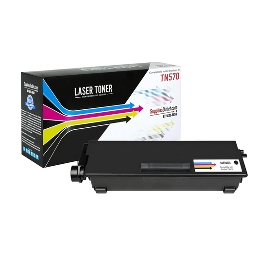 Compatible Brother TN570 Black Toner Cartridge - 6,700 Page Yield