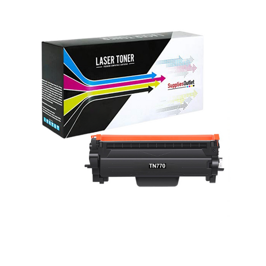 Compatible Brother TN770 Black Toner Cartridge Super High Yield - 4,500  Page Yield